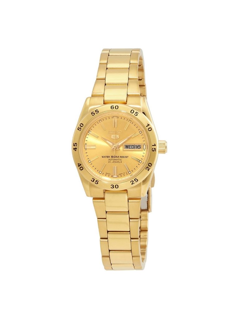 Nwt Seiko 5 Sports Automatic Gold Dial Ladies Watch